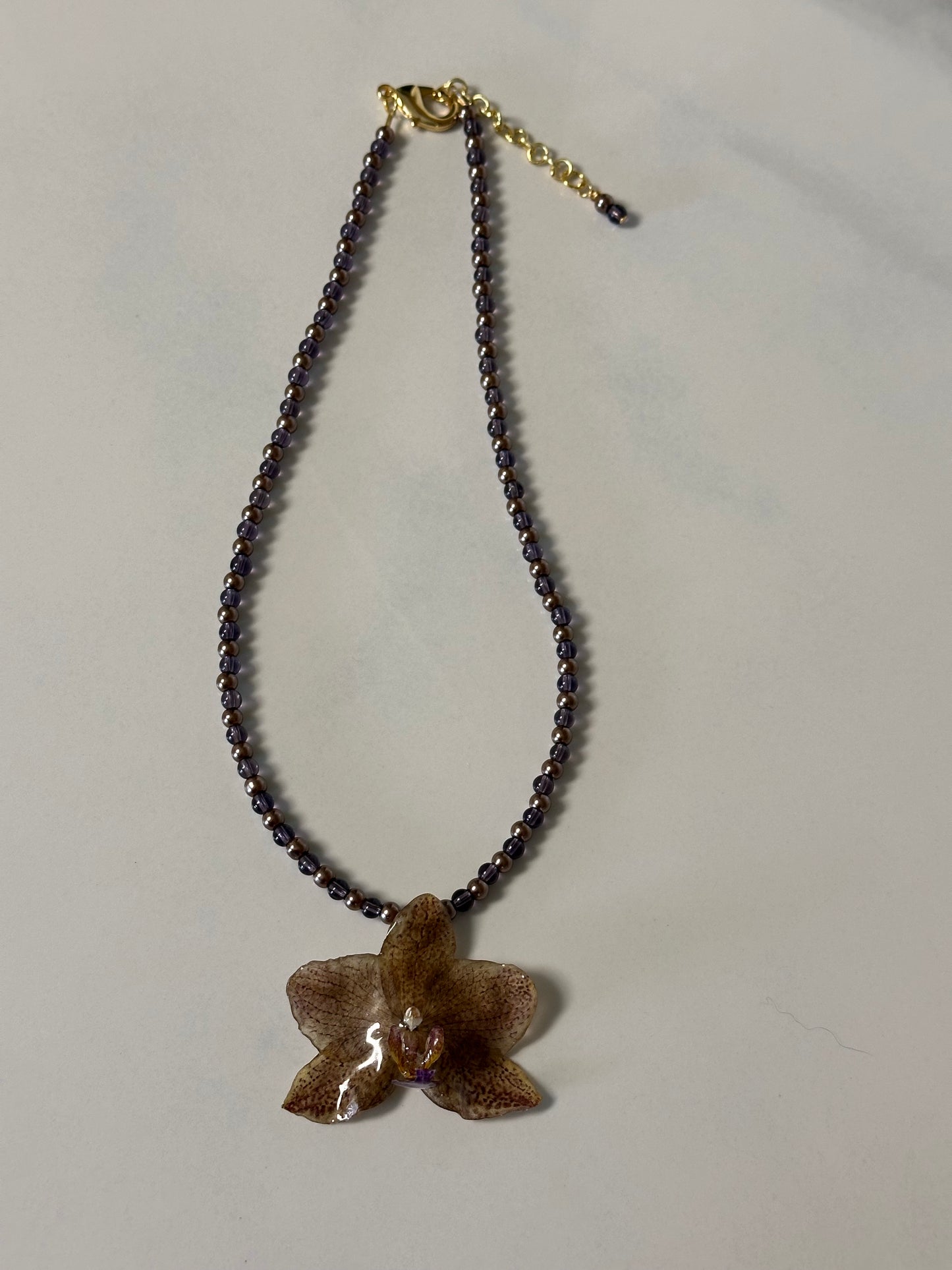 mini phalaenopsis necklace