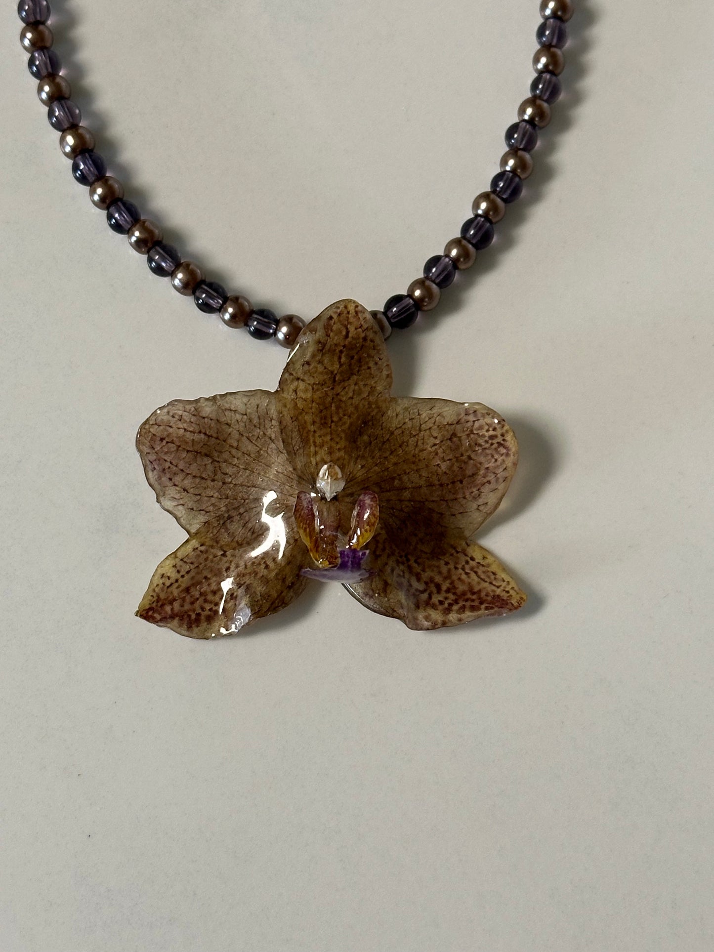 mini phalaenopsis necklace