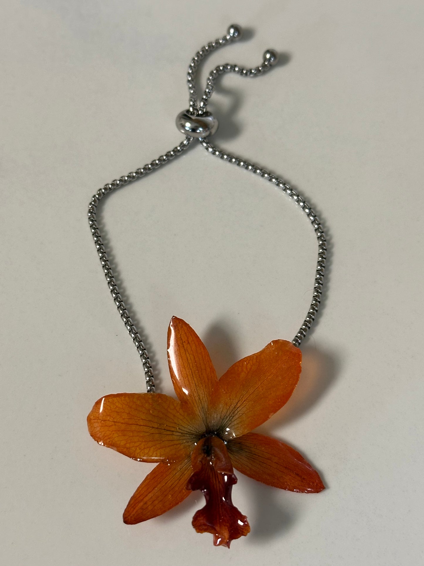 cute adjustable orchid bracelet