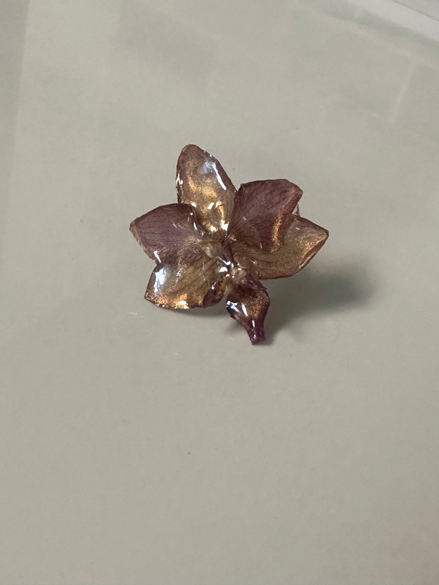 mini orchid adjustable size finger ring