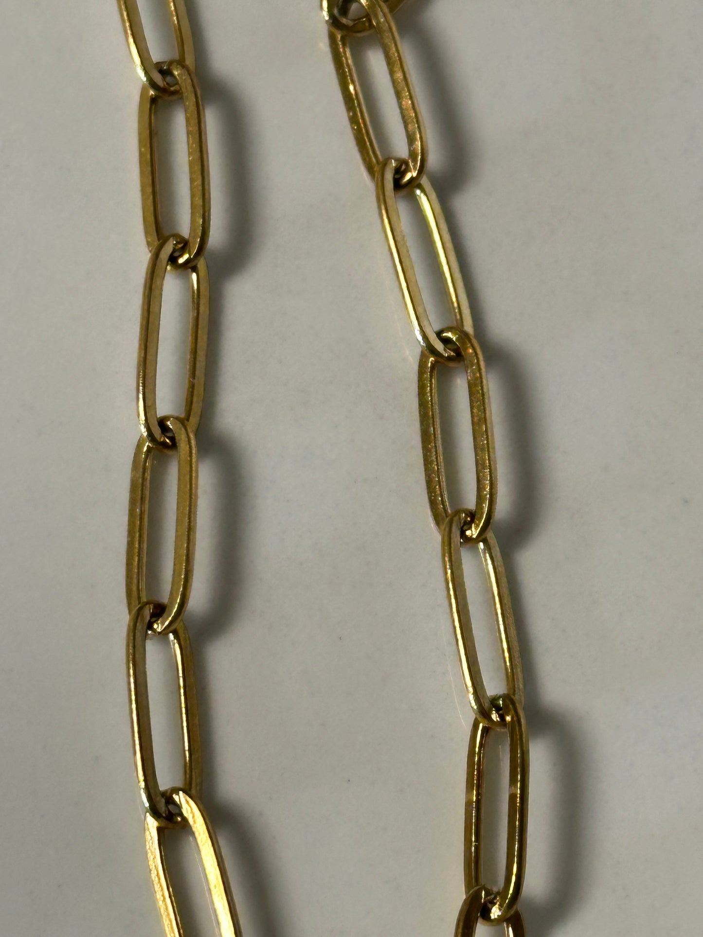 gold peper clip orchid necklace