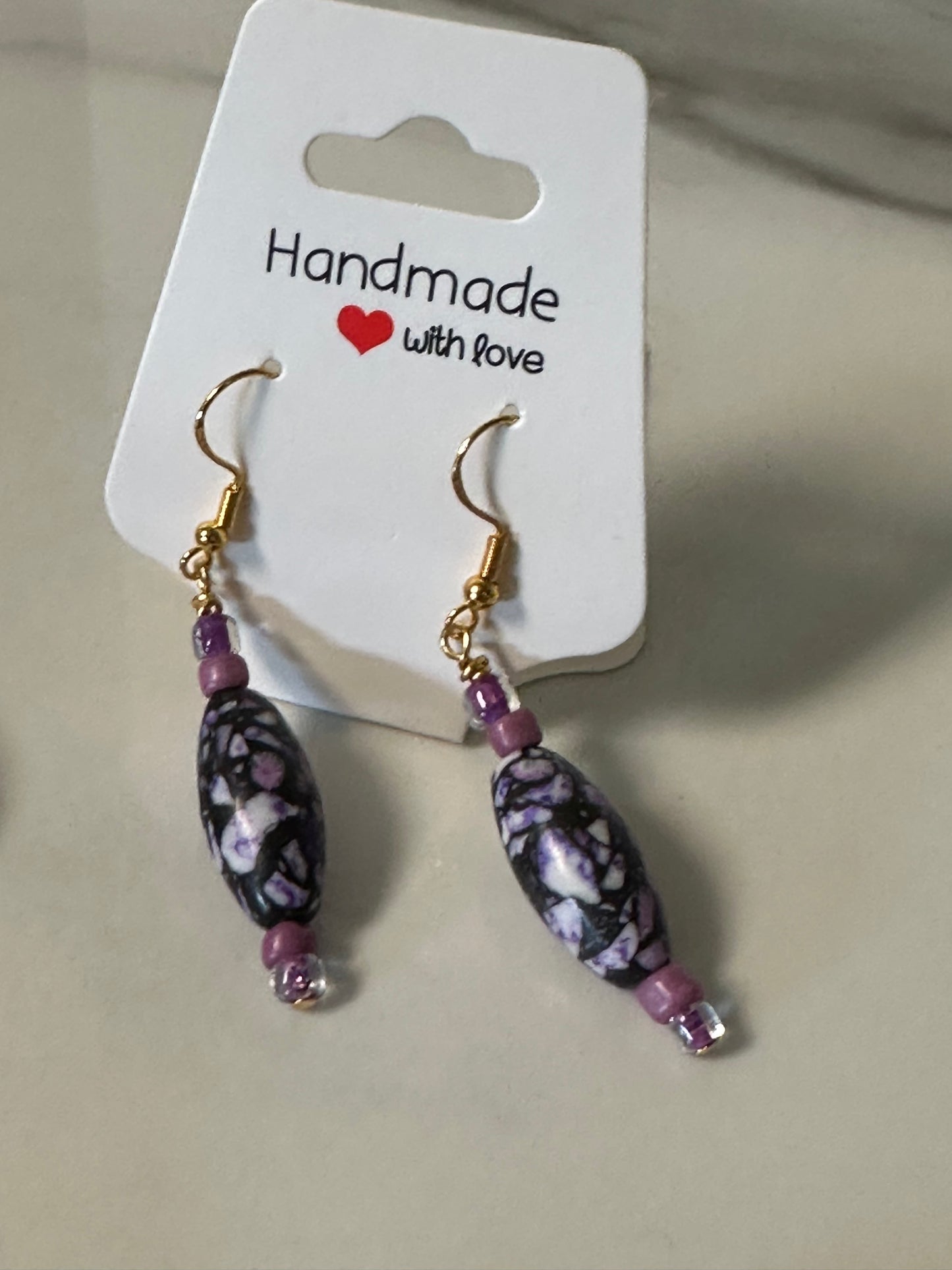 purple lilac phalaenopsis necklace set