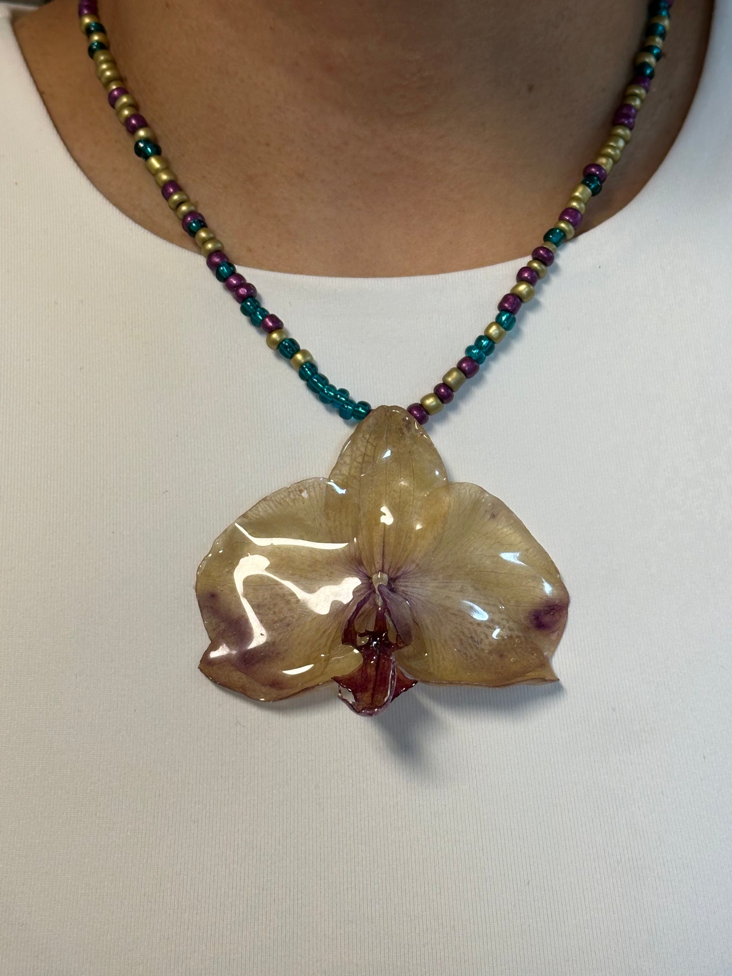 phalaenopsis orchid necklace