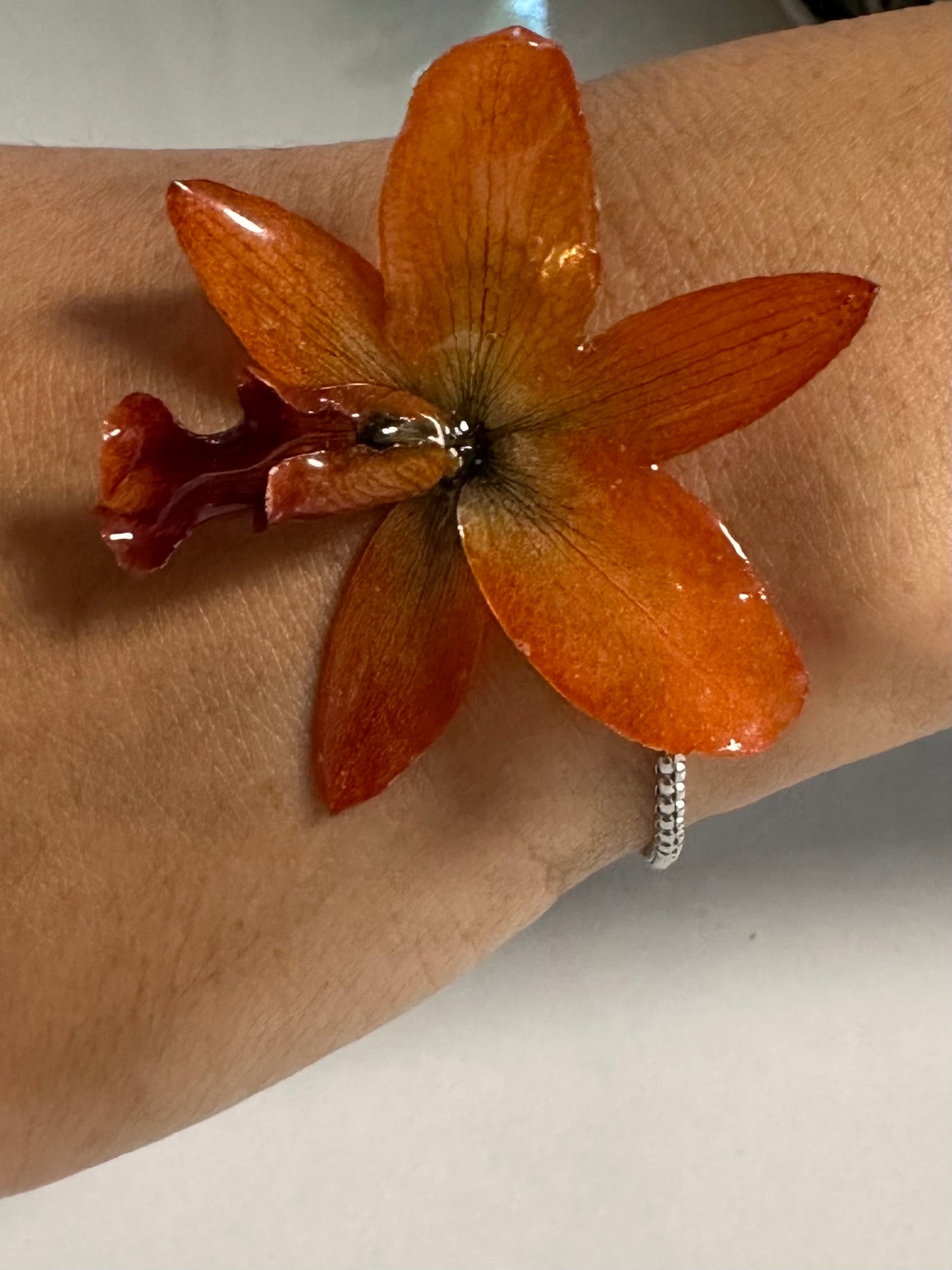 cute adjustable orchid bracelet