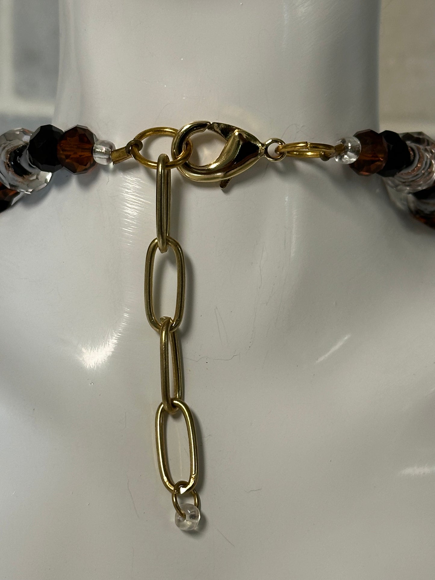 Orange cattleya necklace with earring