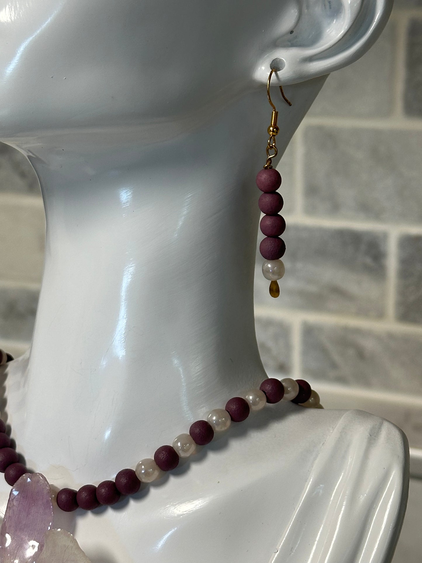 schilleriana phalaenopsis neckless with earrings