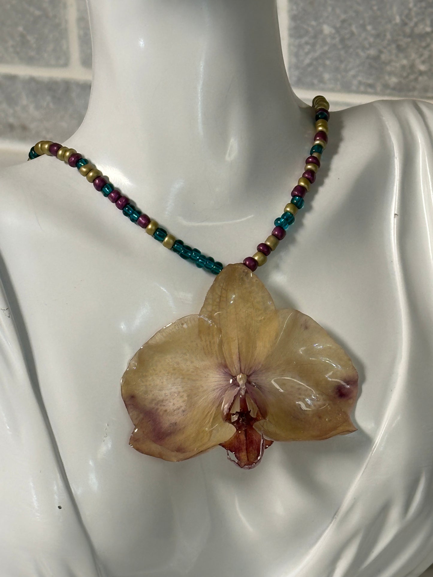 phalaenopsis orchid necklace