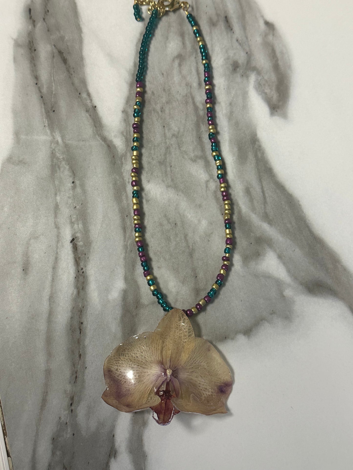 phalaenopsis orchid necklace