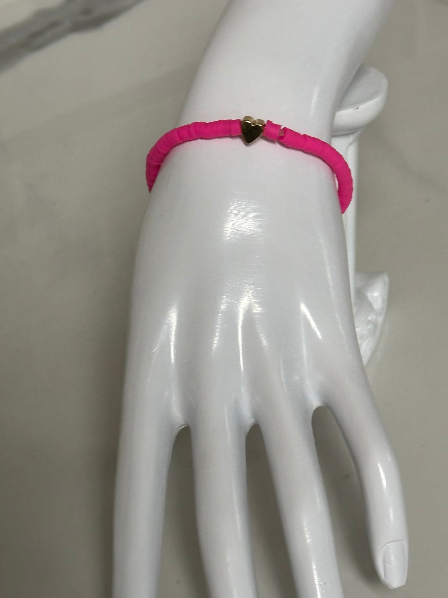 pink stretchy orchid bracelet