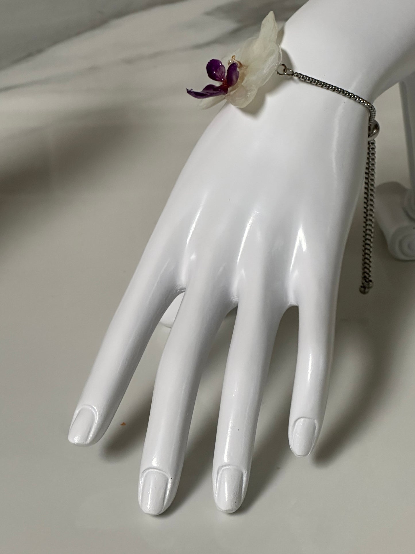 cute mini orchid adjustable bracelet