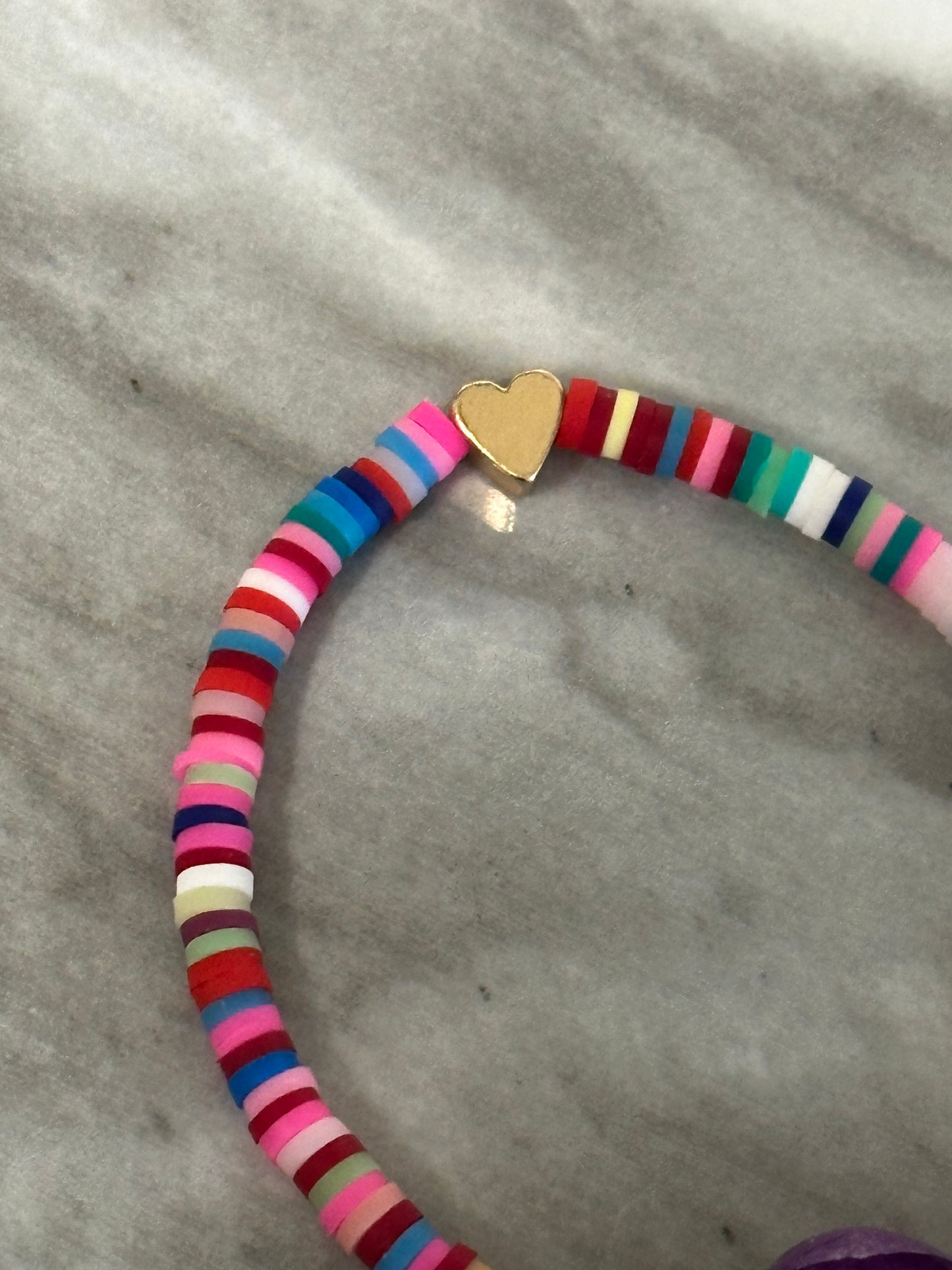 multicolor stretchy orchid bracelet