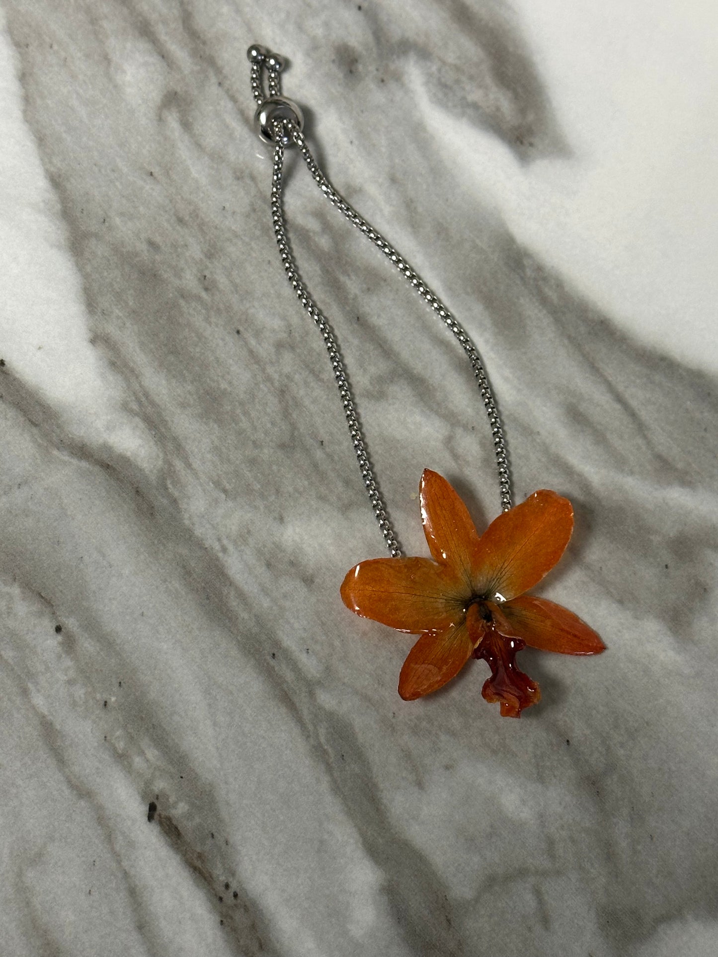 cute adjustable orchid bracelet