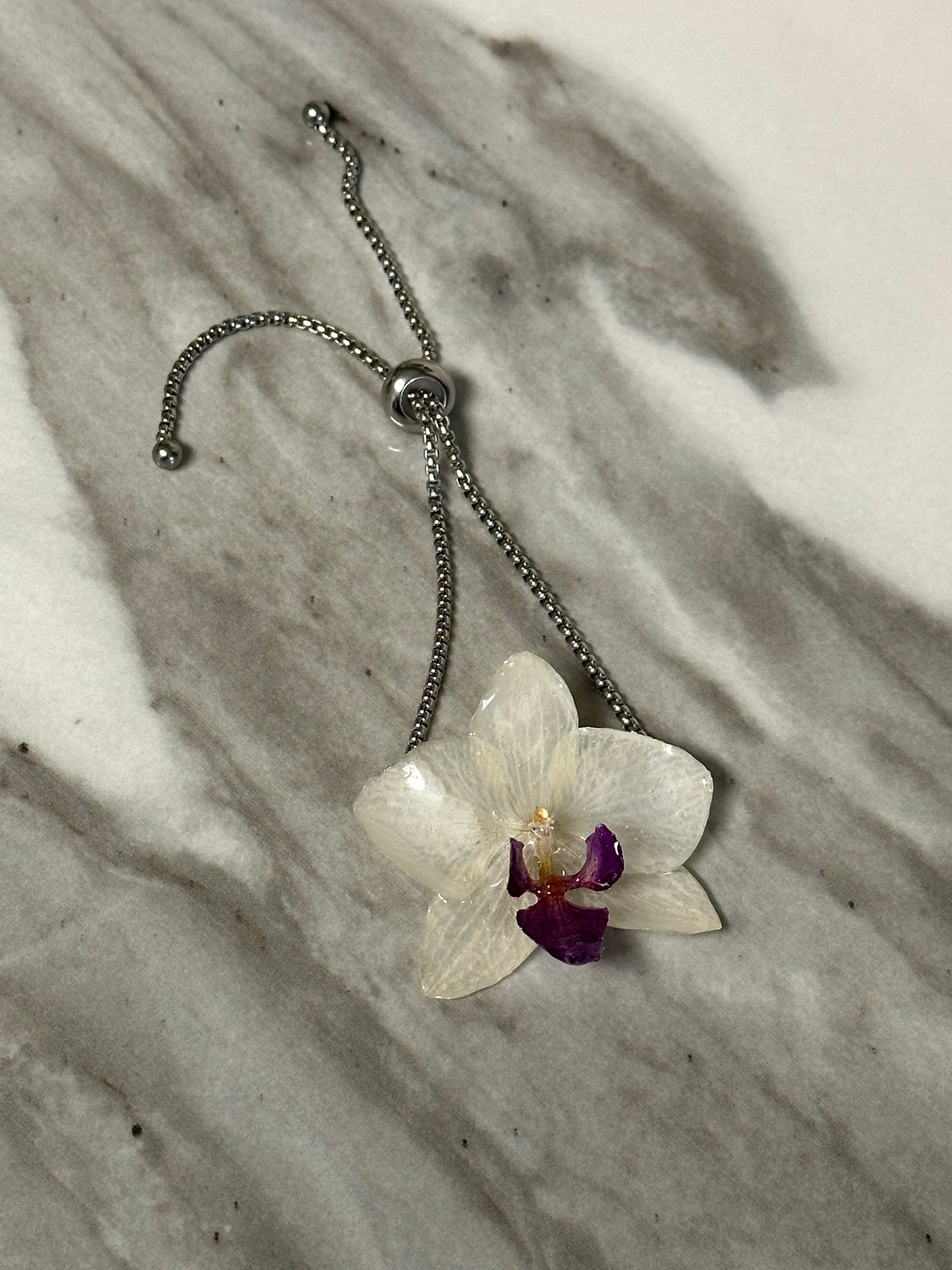 cute mini orchid adjustable bracelet