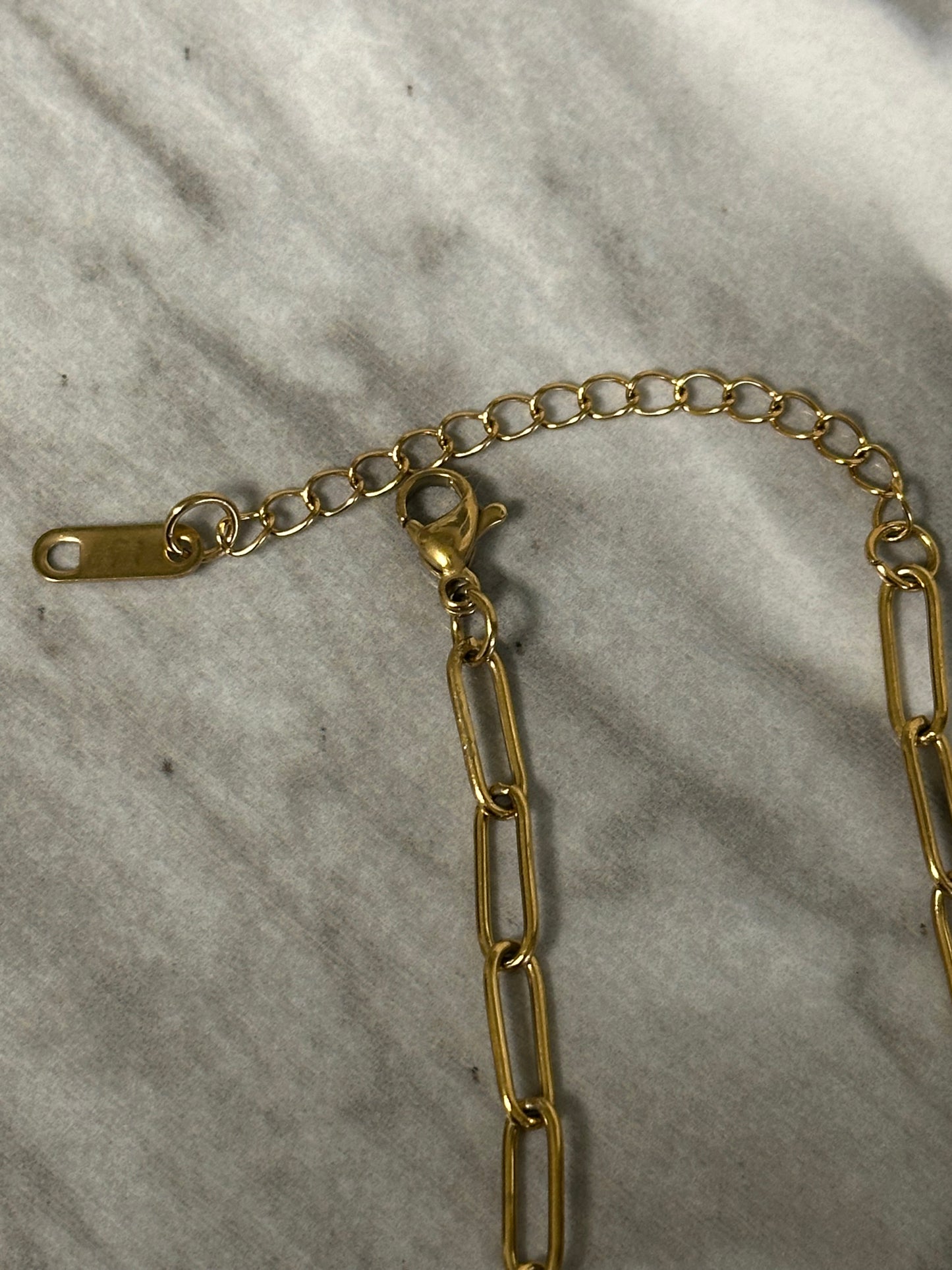 Mini orchid paperclip bracelet