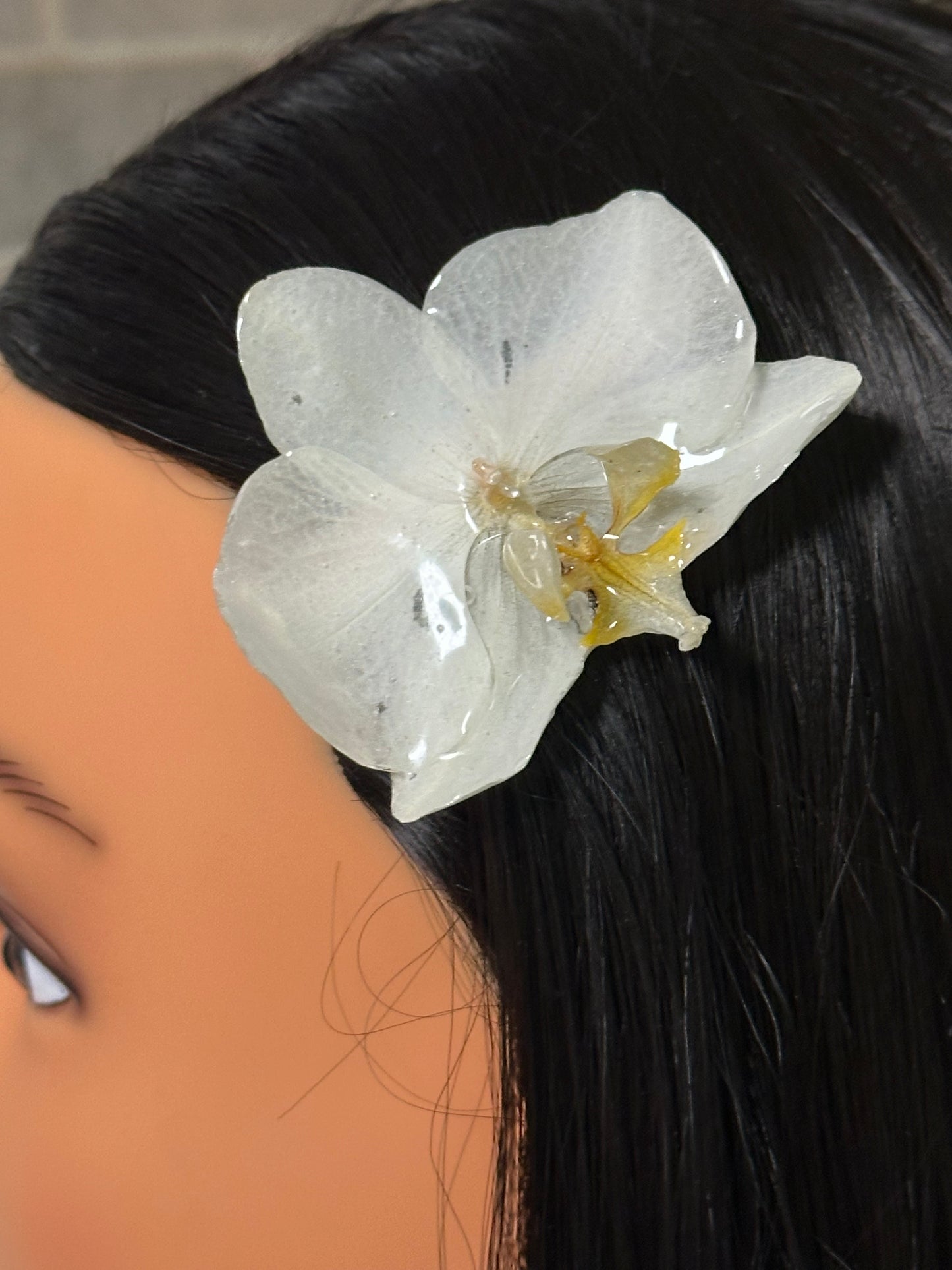 cute real orchid flower hair clip