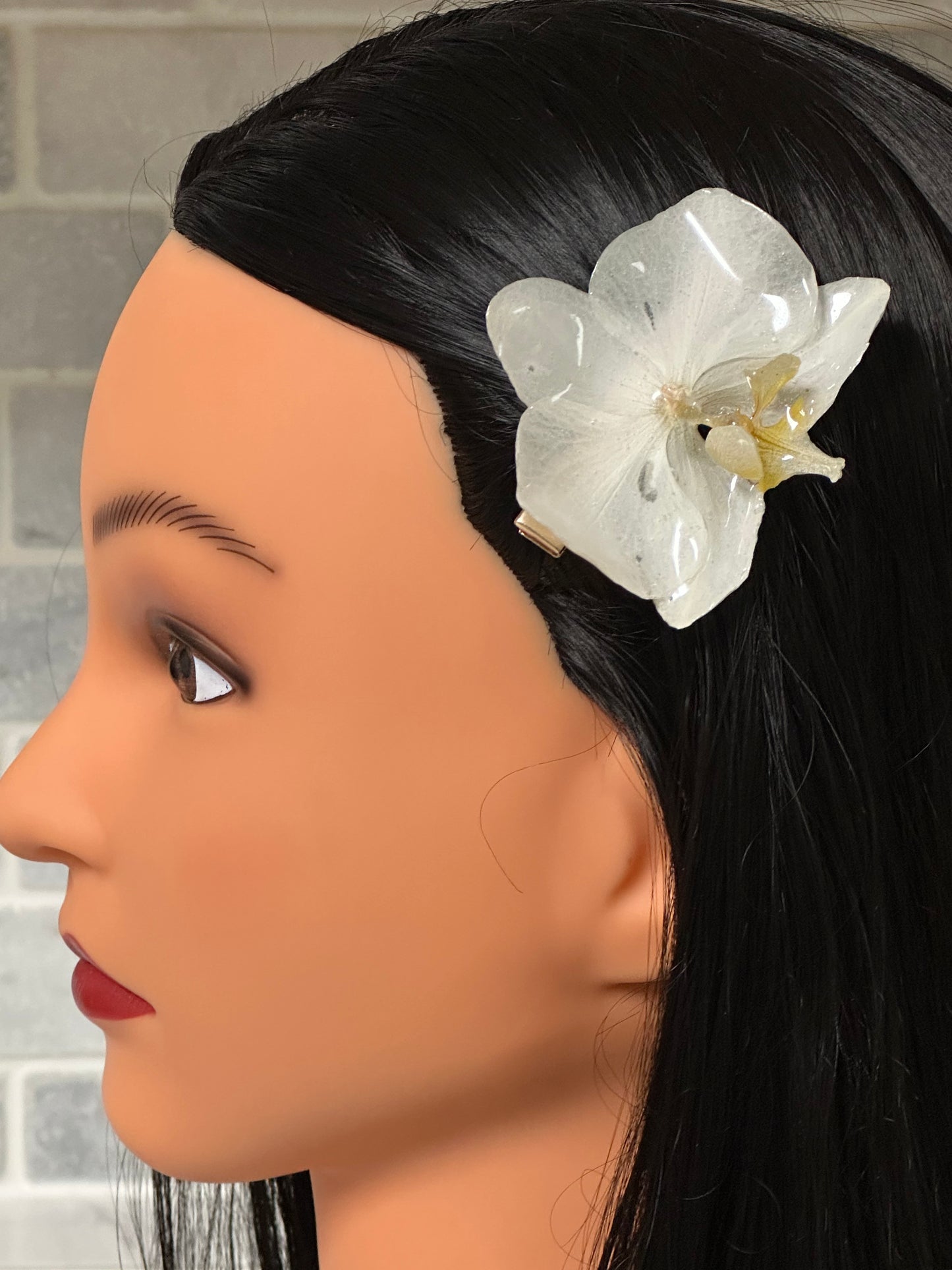 cute real orchid flower hair clip