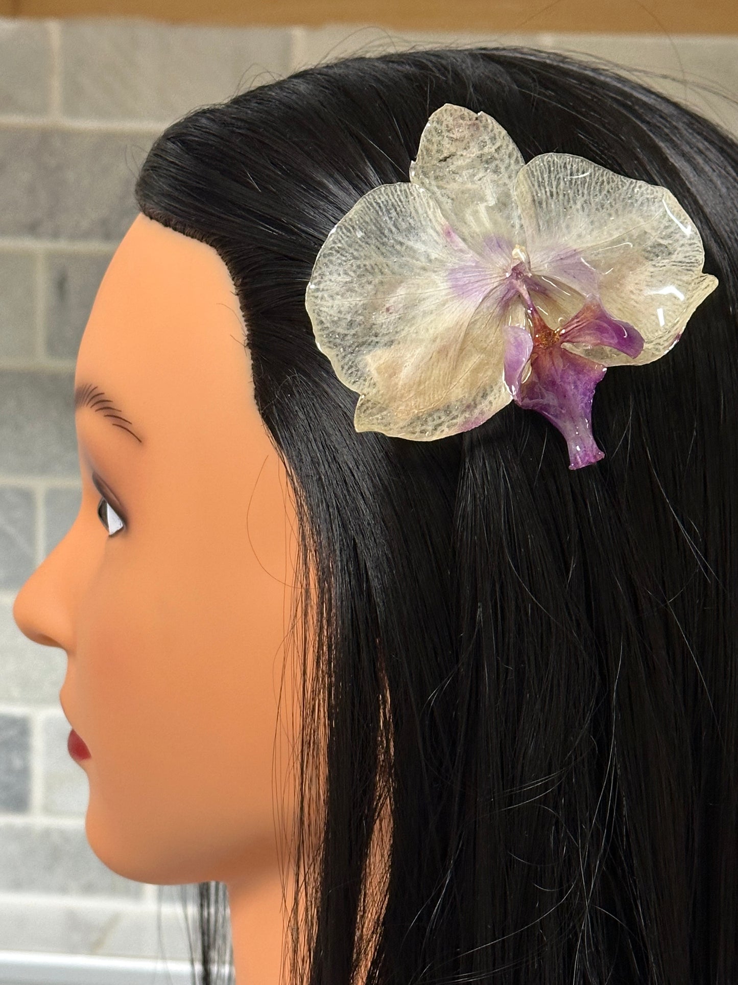 cute real orchid flower hair clip